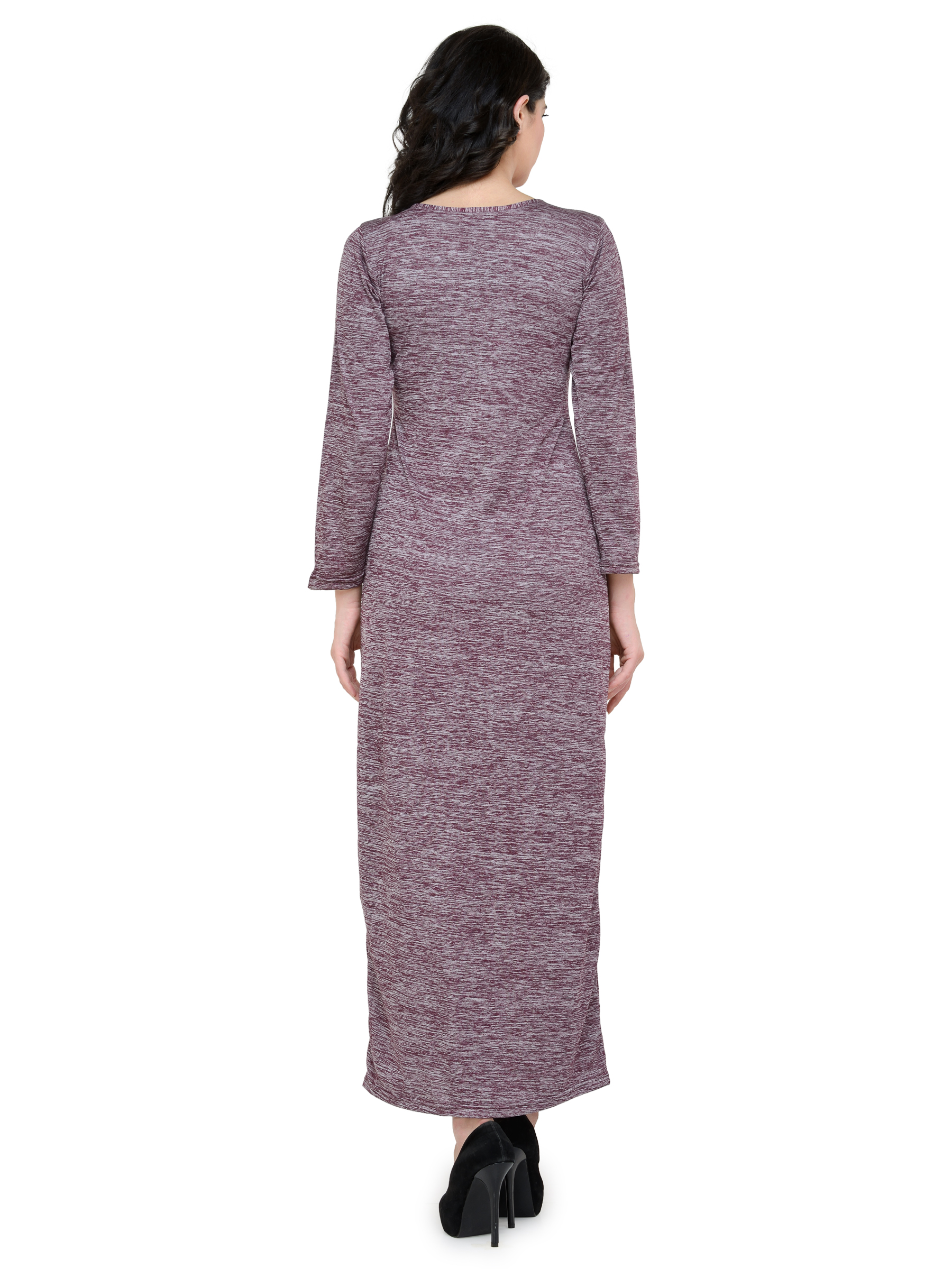 JAW DROPPING MAUVE MAXI WITH FRONT SLIT